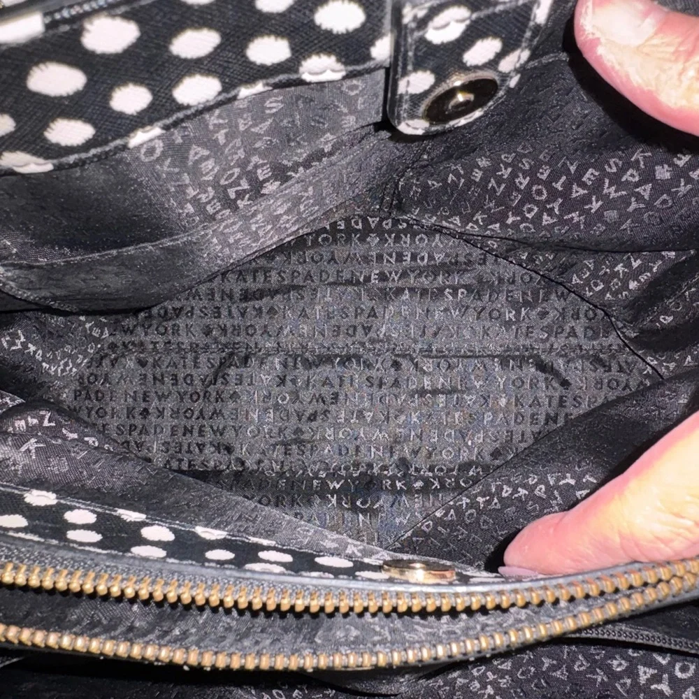 Kate Spade Black and White Polka Dot Shoulder Bag - Picture 4 of 11